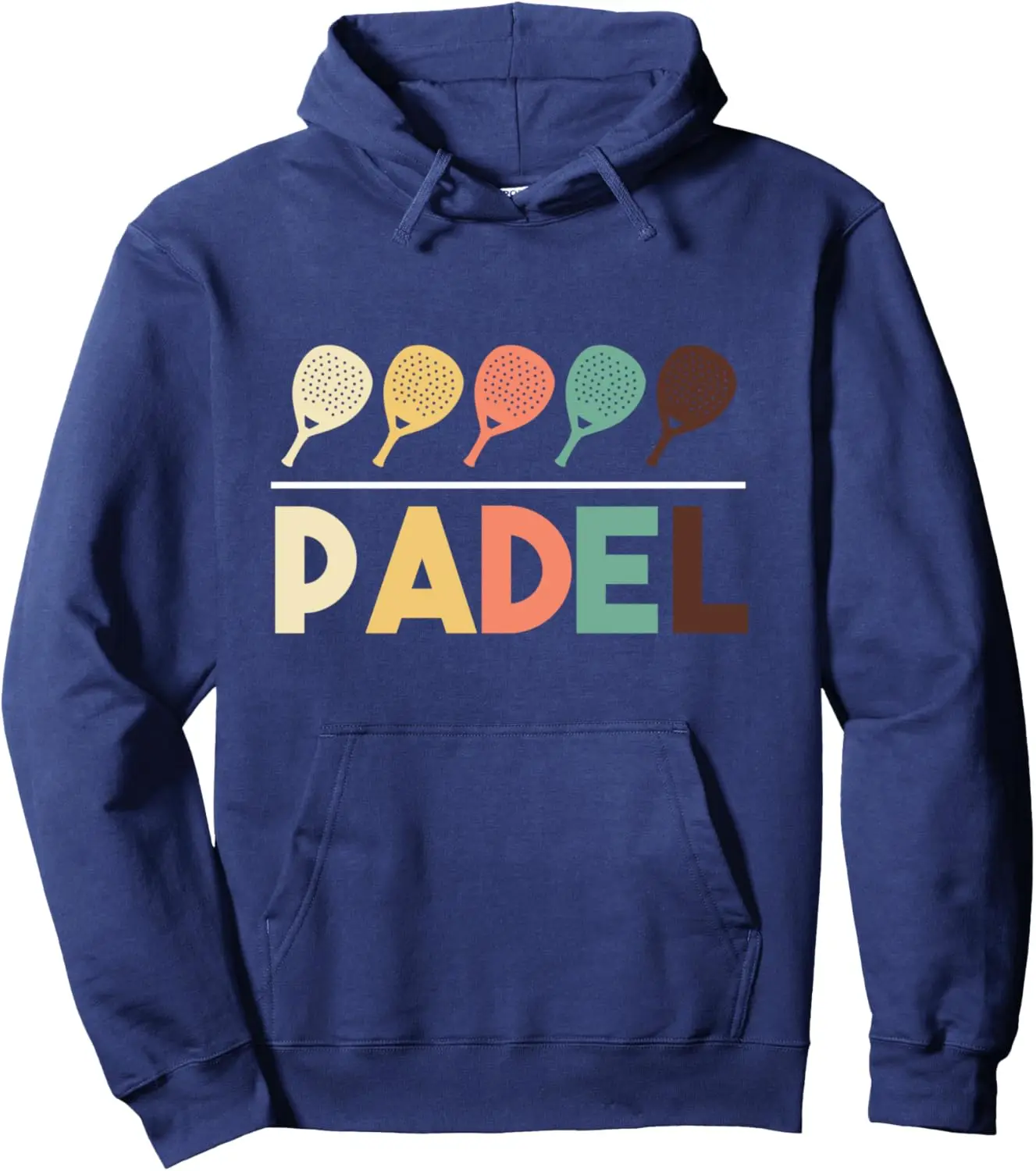 Padel Paddle Raqueta de tenis pelota Vintage colores pulóver Sudadera con capucha estampado diseño Original regalos Sudadera con capucha mujeres hombres Sudadera con capucha Tops