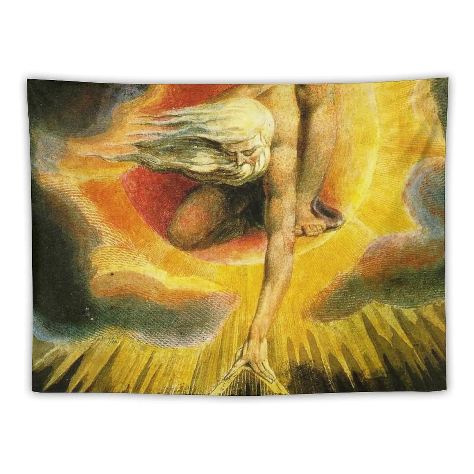 HD Ancient of Days, by William Blake HIGH DEFINITION Original colors Tapestry Cute Room Things Bedroom Decoration Tapestry