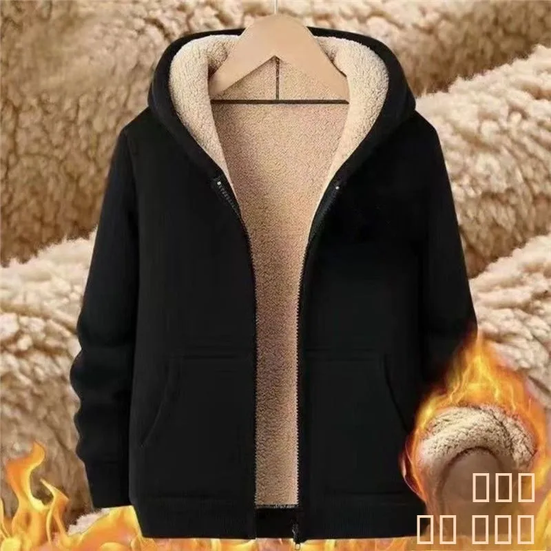 

Мужская толстовка большого размера с капюшоном Jaet Fce на подкладке на молнии из полиэфирного волокна, зимнее пальто, большие размеры