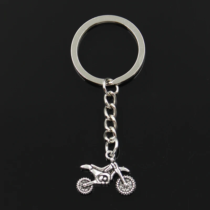 New Fashion Keychain 17x23mm Motorcycle Motorcross Pendants DIY Men Jewelry Car Key Chain Ring Holder Souvenir For Gift