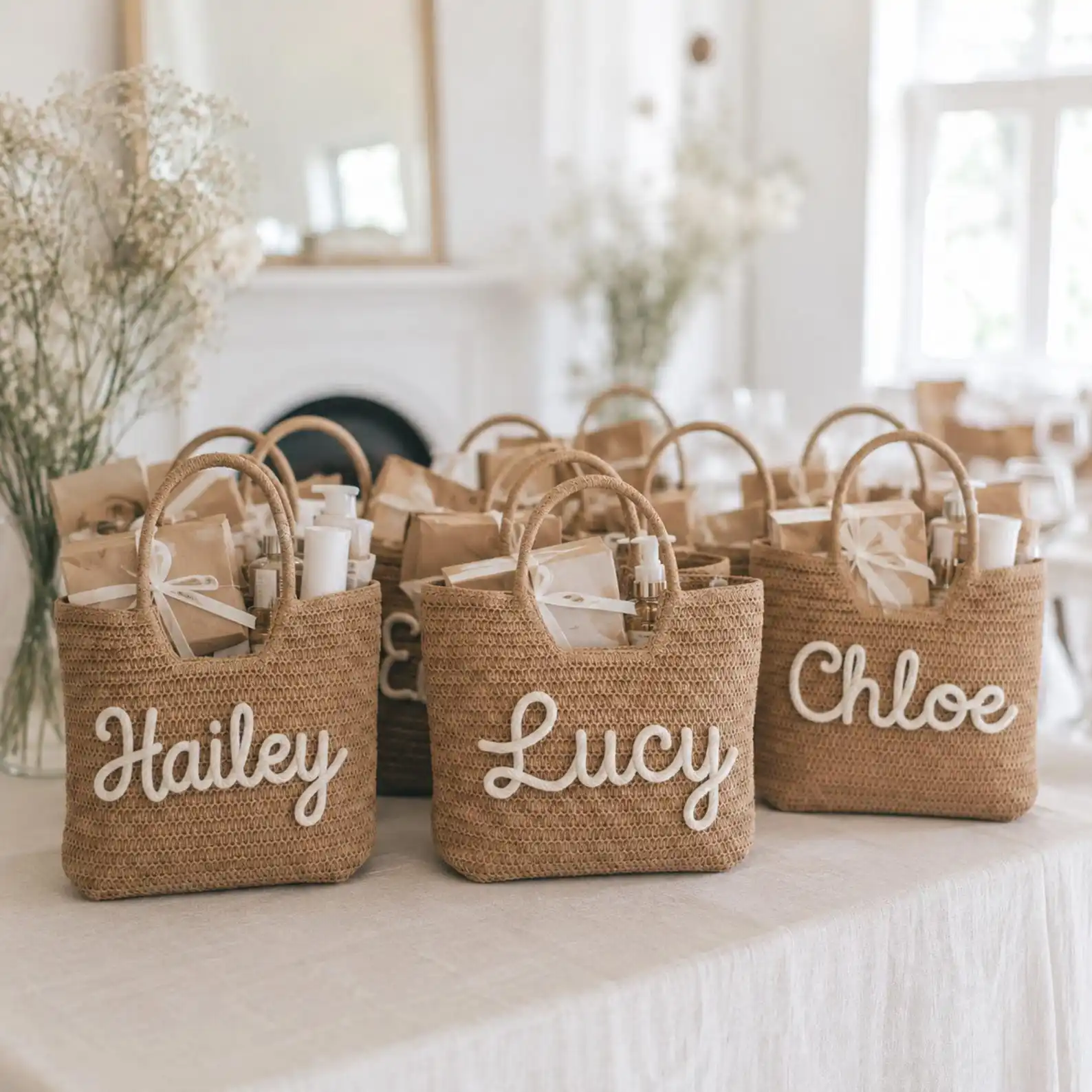 Personalized Custom Tote Bag, Bridesmaid Gift, Bachelorette Party Favors, Beach Tote Bag, Graduation Gift, Unique Gifts for Her