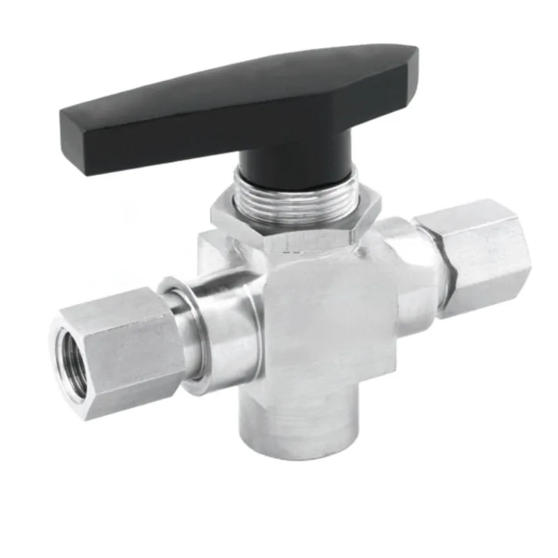 Stainless Steel High Pressure Tee Ball Valve for CNG Distributor