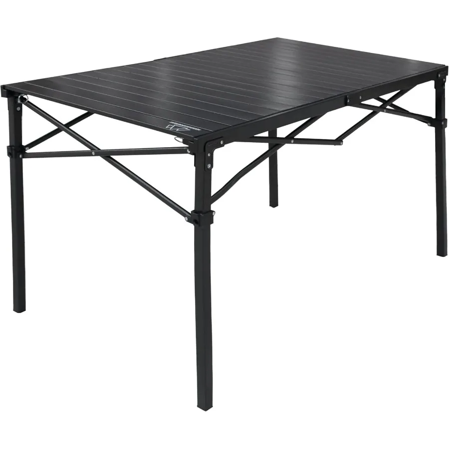 

HeavyDuty RollTop Table for Camping Large Portable AluminumTop Folding Table with Steel Frame by Caddis Sports