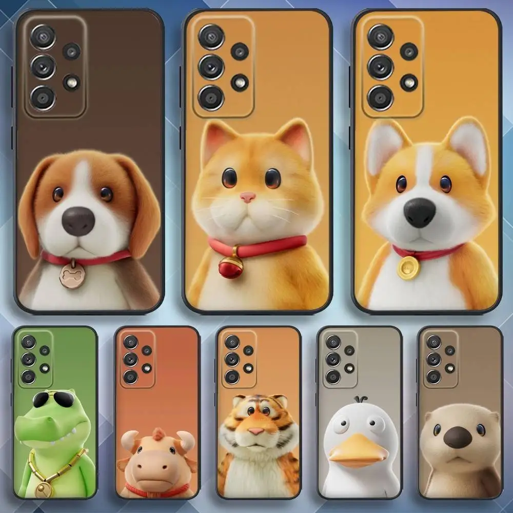 

P-Party Animals Game Phone Case For Samsung S25,S24,S21,S22,S23,S30,Ultra,S20,Plus,Fe,Lite,Note,10,9,5G Black Cover