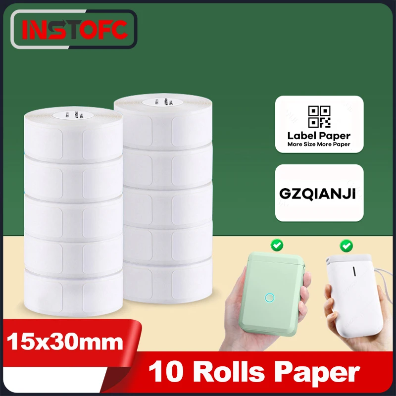 Niimbot D110 D11 Thermal Paper Direct Sticker Labels Roll Tape Strong Adhesive Sticker Clear Printing for Pocket Thermal Printer