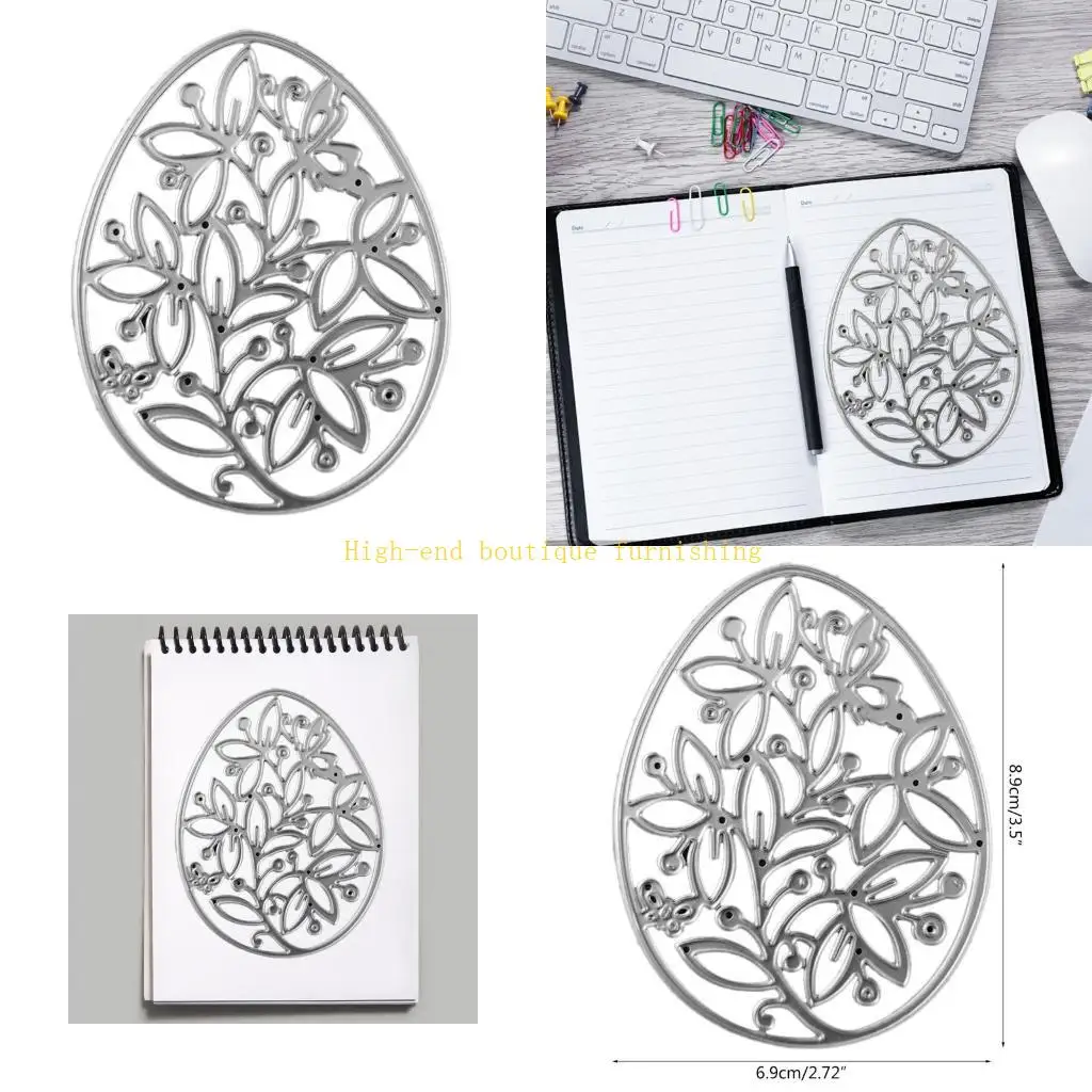 L9NB Hollow Flower Egg Metal Cutting Dies Stencil Scrapbooking DIY Album Stamp Paper