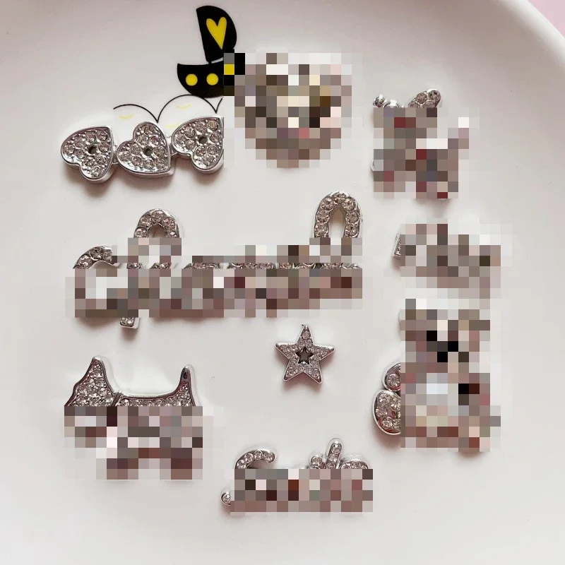 5pcs น่ารักการ์ตูนเงินเพชรเรซิ่น Flatback อุปกรณ์ทําด้วยมือเรซิ่น Charms สําหรับ DIY Kawaii เรซิ่นอุปกรณ์เสริมหัตถกรรมวัสดุ