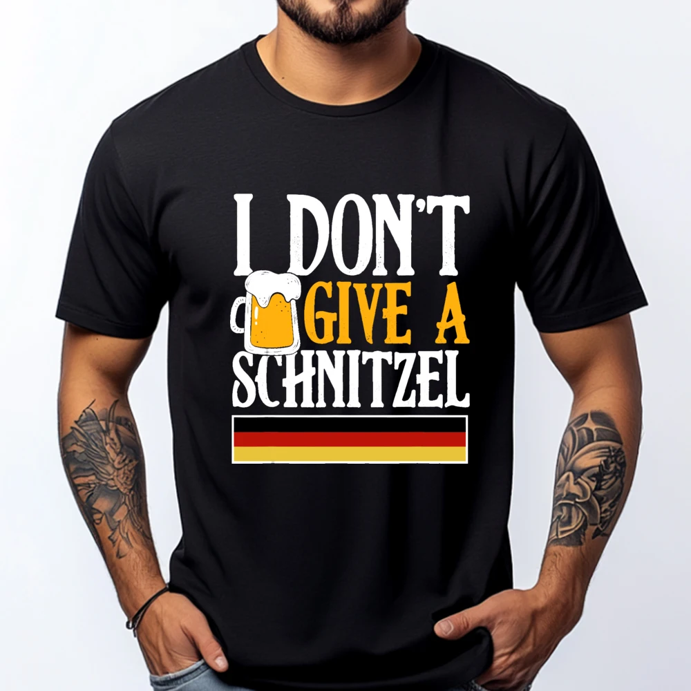 I Don't Give A Schnitzel German Beer Wurst Funny Oktoberfest Items Lowest Prices Breathable Men's Clothing Deals Aesthetic