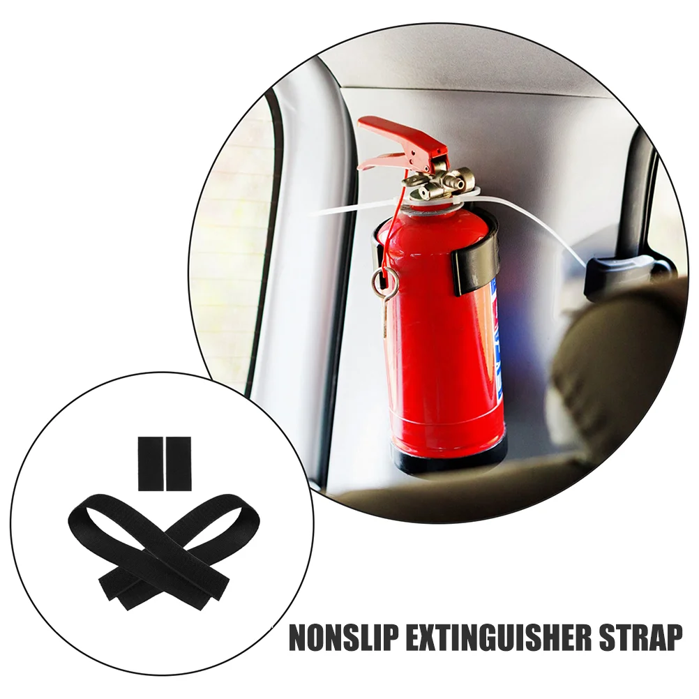 4 Pcs Fire Extinguisher Fixing Strap Automatic Car Wall Hooks Trunk Bag Extender