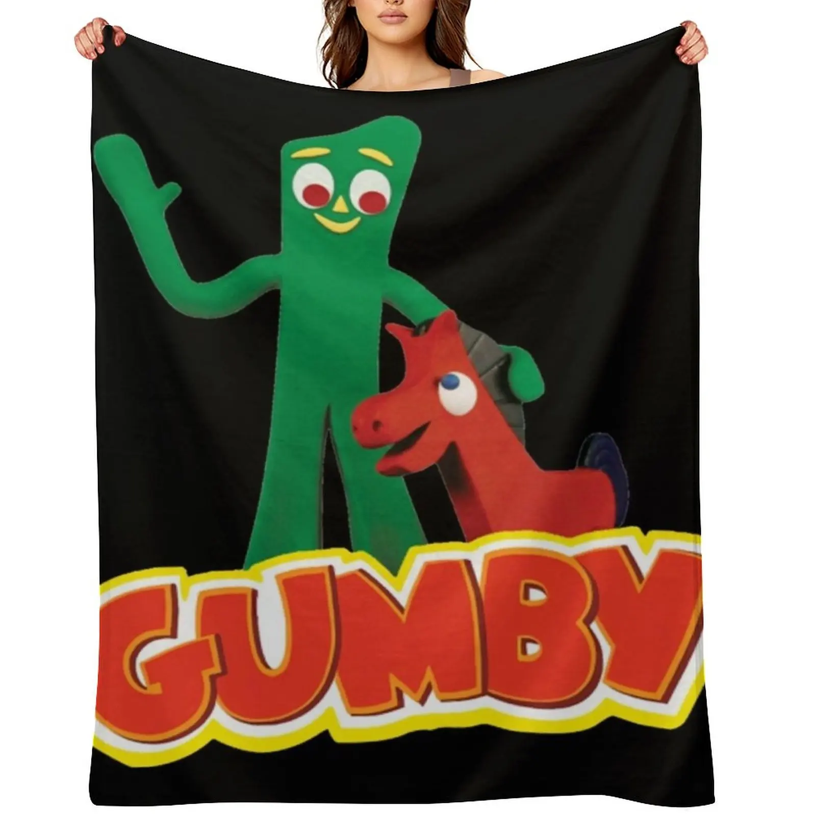 

High Quality Vintage Gumby Shirt Throw Blanket Blankets Sofas Of Decoration Cute Bed Fashionable Giant Sofa Blankets