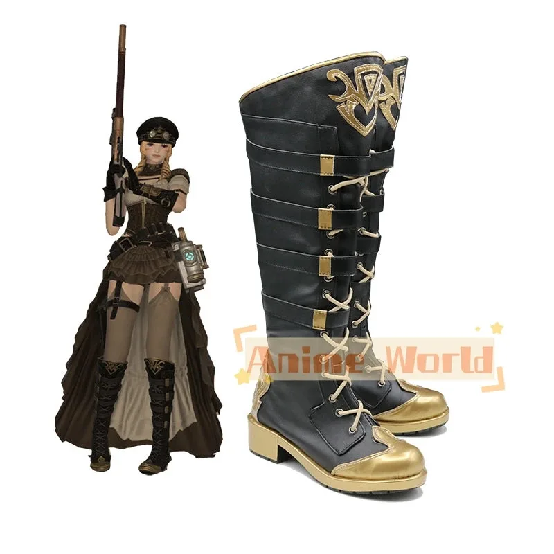 فاينل فانتسي XV FF14 Neo-Ishgardian تهدف مجموعة الأحذية تأثيري أحذية هالوين كرنفال الأحذية مخصص