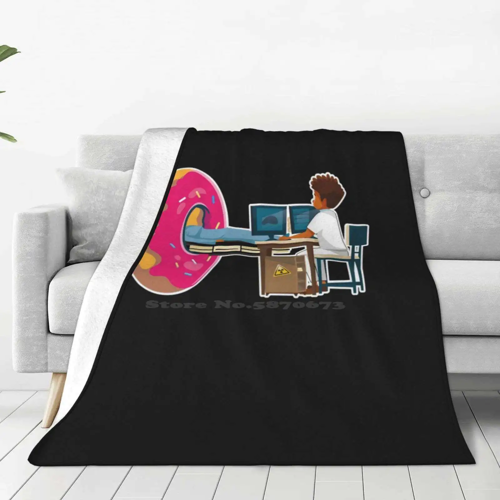 Funny Rad Tech Ct Scan Mri Donut Medical Radiology Blanket Soft Warm Travel Portable Blanket Radiologist Doctor Medicine