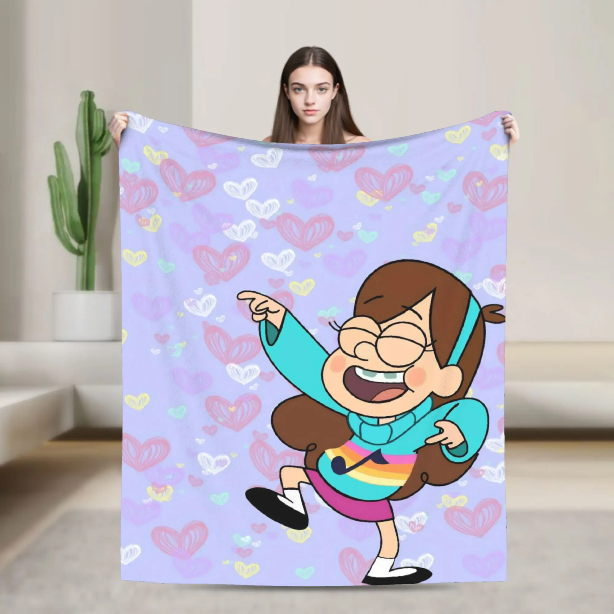 G-Gravity Falls Blanket Multiple Sizes Warm Cozy Fluffy  Throw Blankets for Couch Sofa and Bed