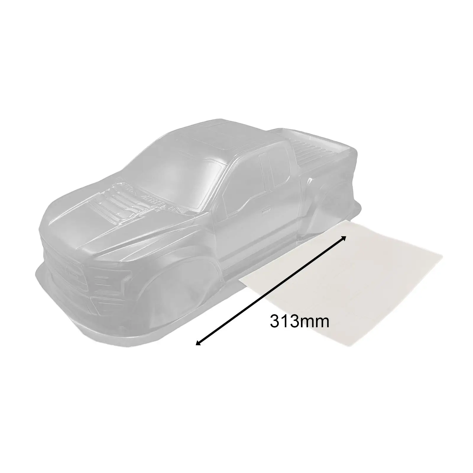 1/10 RC Clear PC Shell 313mm Wheelbase Unpainted Transparent DIY for 90046 90047 RC Crawler