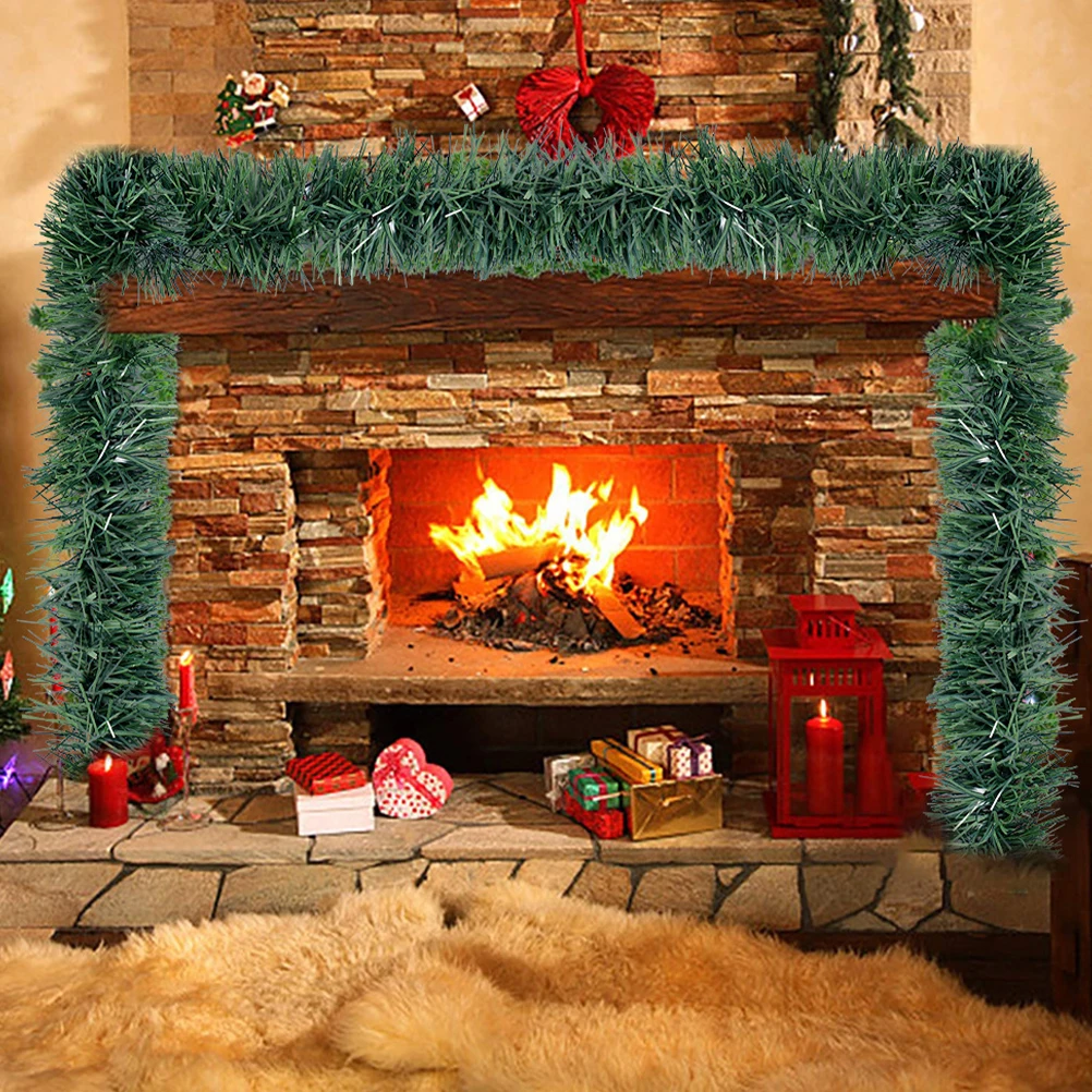 

2Pcs Xmas Garland Christmas Decoration Hanging Decorative Long Xmas Garland Christmas Decoration Artificial Pine Garlands