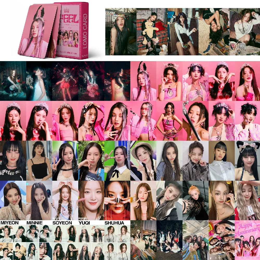 Imagem -02 - Kpop Idol Gidle Photocards eu Sinto Álbum Lomo Cartões Cartão g I-dle Lomo ye Shuhua Minnie Cartão Postal Fãs Presente 55 Pcs