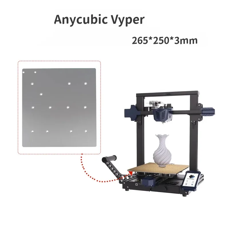 265*250*3mm Hot bed aluminum plate 3D printer accessories Heatbed platform CNC For Anycubic Vyper 3D Printer parts