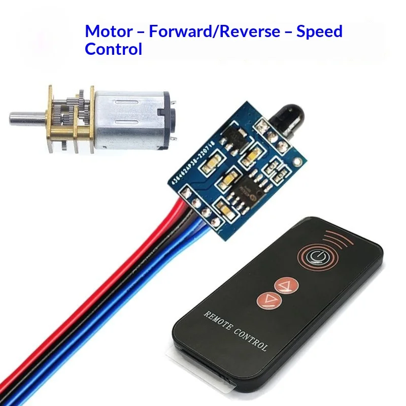Micro Wireless Remote Control Forward Reverse Stop Module 3V 5V 12V DC Motor Driver Module PWM Speed Regulation
