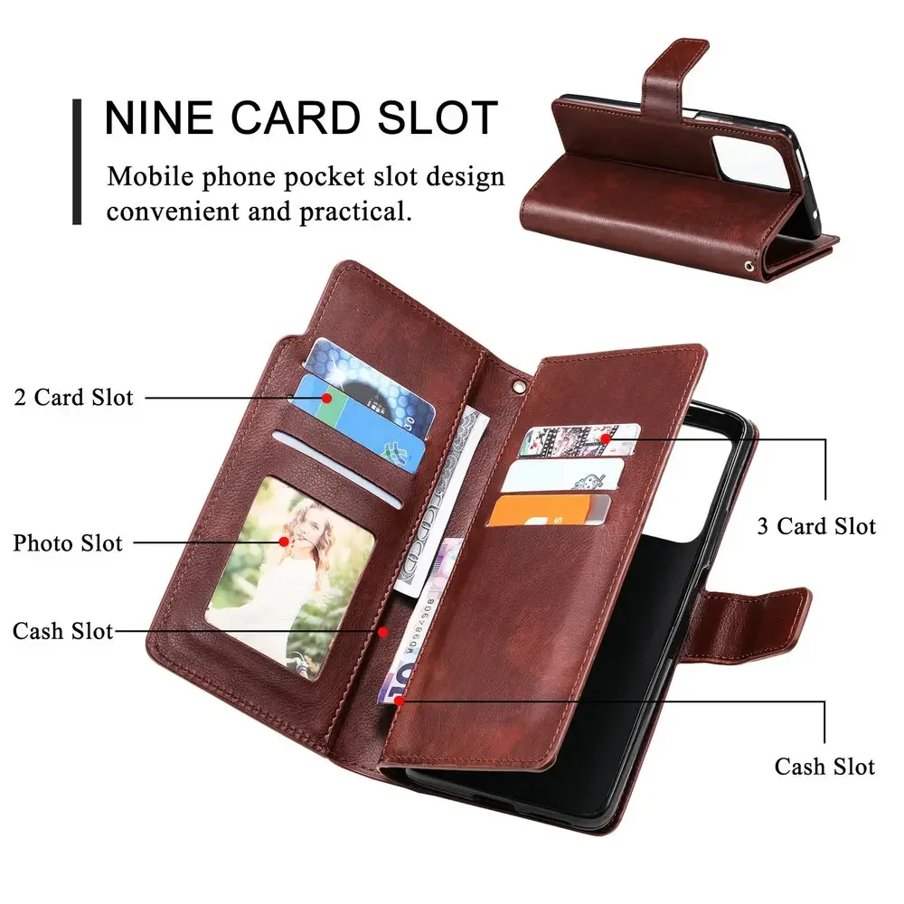 For Xiaomi 15T Pro 14T 13T 11T 5G Luxury Case Redmi Note 14 Pro Card Leather Book Funda Redmi Note 11 12 13 Pro Plus Flip Cover