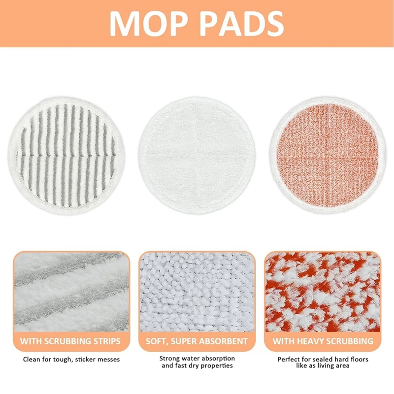 10 Stück Mop Pads Ersatz für Bissell Spinwave Mop 2039a Serie wasch bare Mop Pads Hard Floor Mop