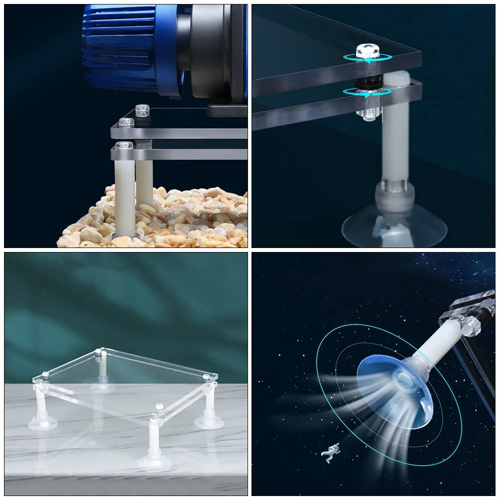 

Sturdy Shockproof Water Stand Fish Tank Suction Cup Submersible Pump Holder Aquarium Supplies Double Layer Pump Rack Heightening