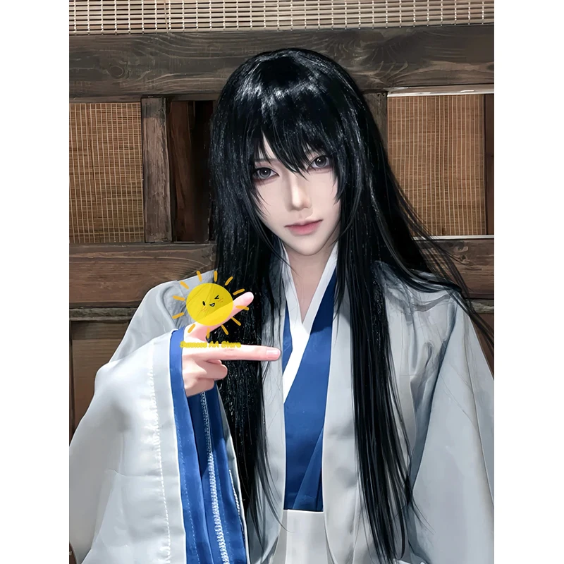 Anime Katsura Kotarou Cosplay Costume Gintama Cosplay Blue Kimono Belt Wig Katsura Samurai Suit Halloween Carnival Cos Adult Men