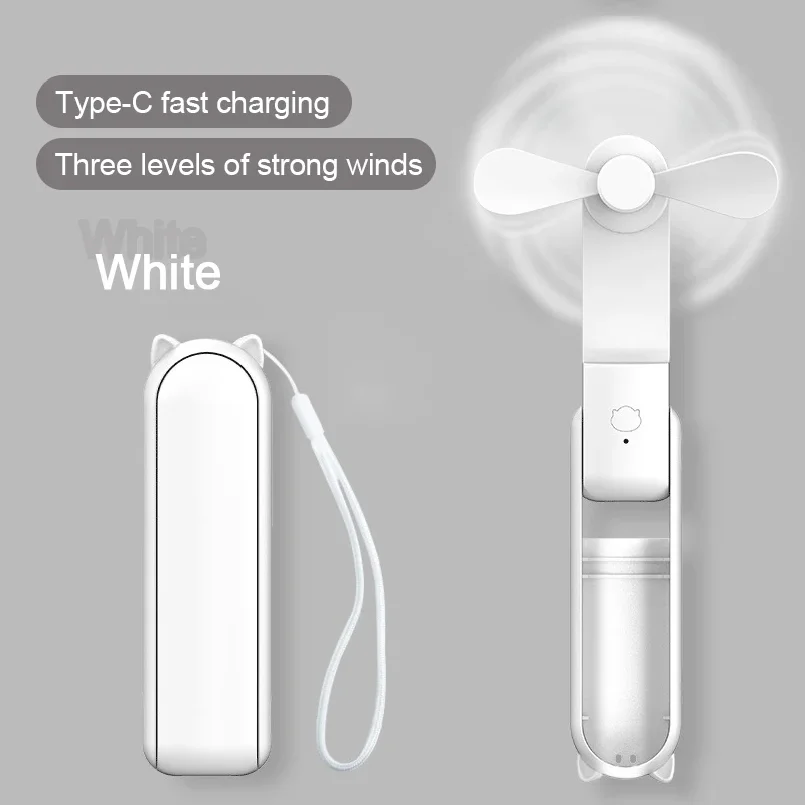 

Foldable Small Fan Portable and high-power Hand Held Portable Mini Fan Rechargeable Hand USB Charge Fan