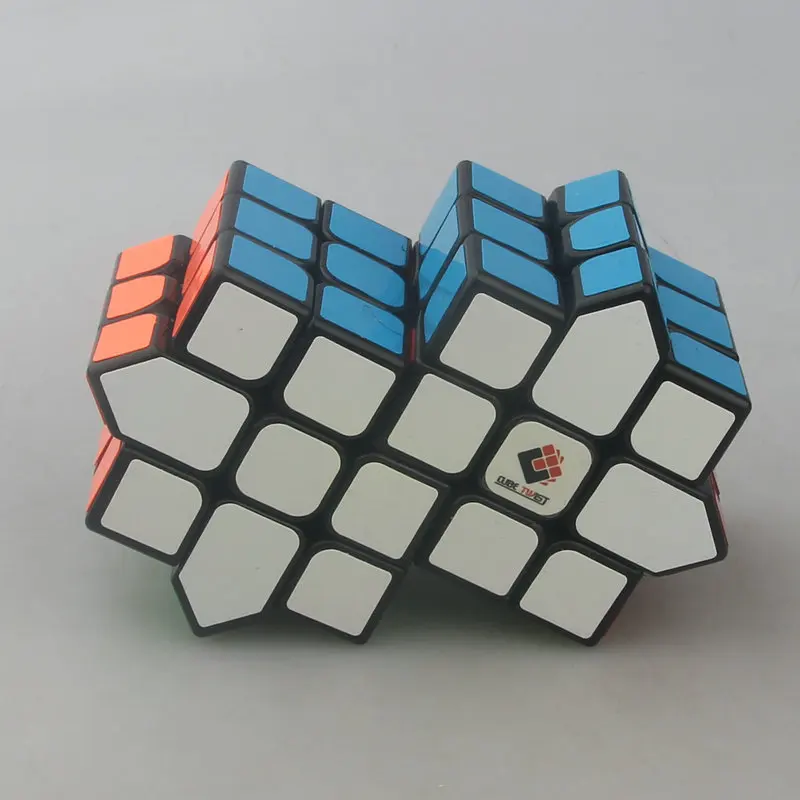 

[Двойной] Двухколесный двухсекционный куб 3x3, гладкий ограничитель вращения, сиамский куб, соединенный куб неправильной формы, игрушка-головоломка в подарок
