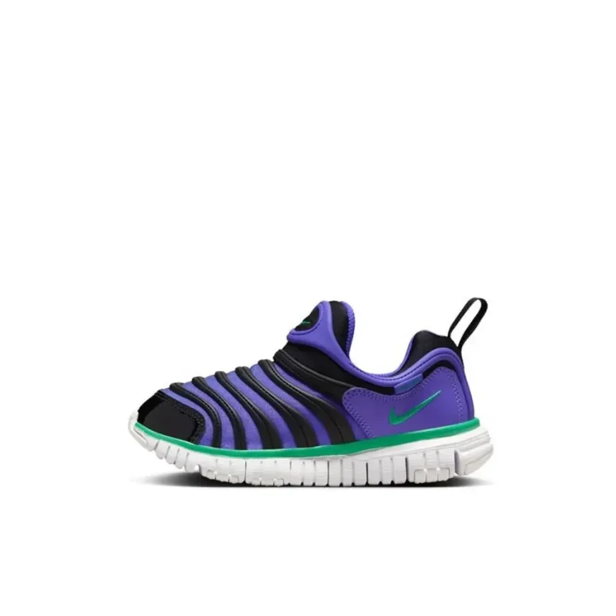 حذاء Nike Dynamo Free Low Top كاجوال أسود أرجواني مضاد للانزلاق مريح مائة مقاوم للاهتراء للأطفال الصغار والمتوسطين