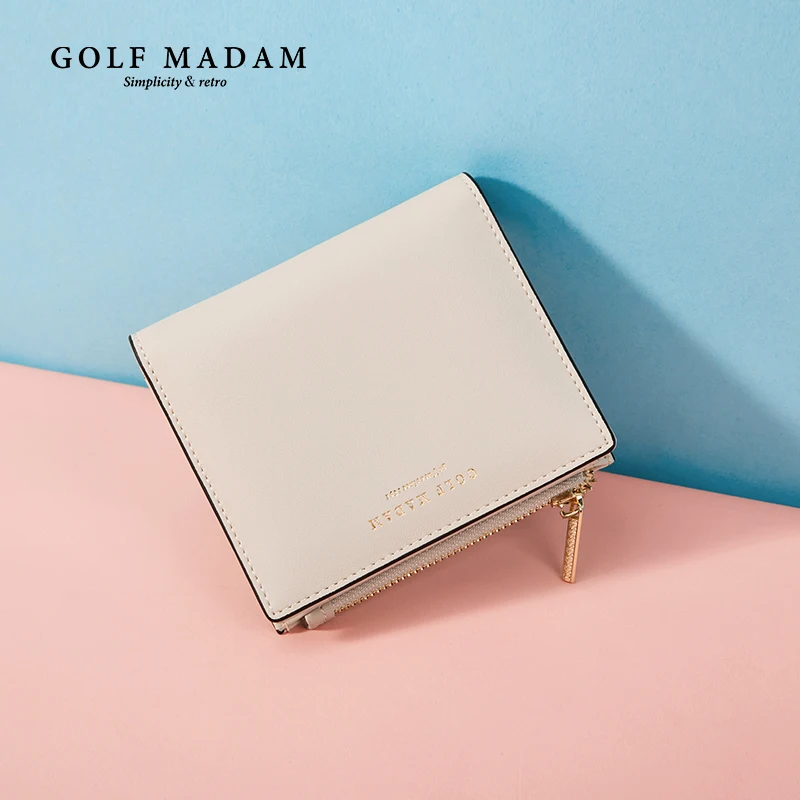 

Тонкий мини-кошелек GOLF из натуральной кожи, короткий вертикальный женский кошелек с кожаным зажимом, кошелек с несколькими отделениями для карт и монет