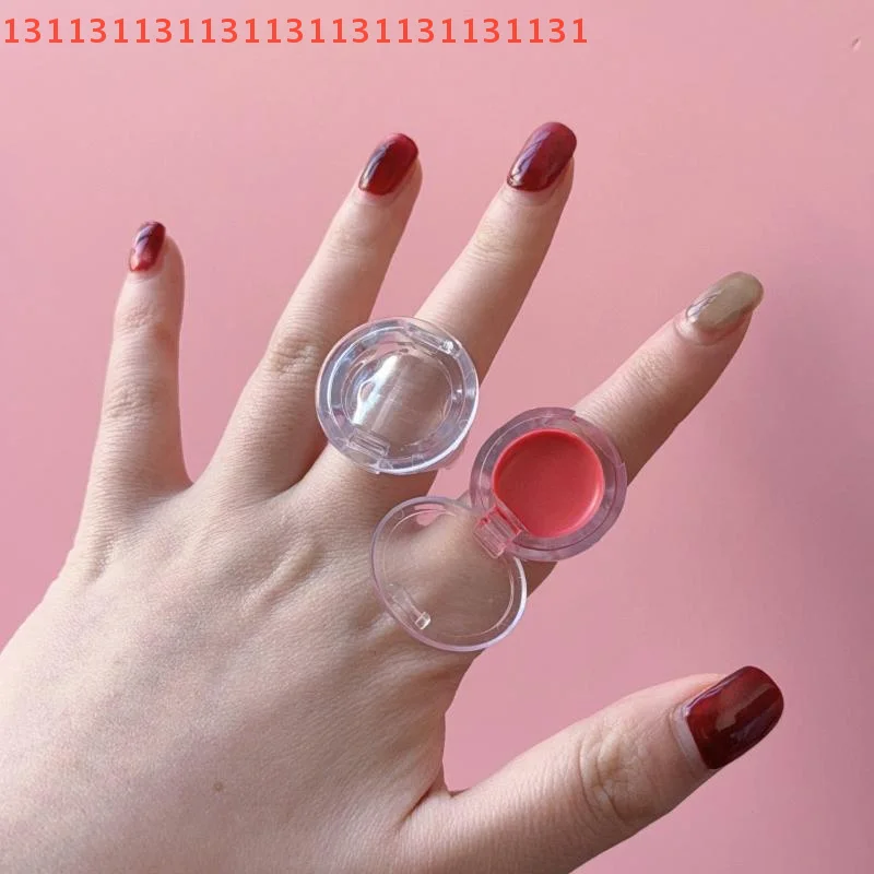 3.5 جرام لطيف جرة أحمر الخدود حاوية فرك الشفاه البلاستيكية الفارغة مع غطاء على شكل حلقة لقناع بلسم العناية بالبشرة برطمانات التجميل #5