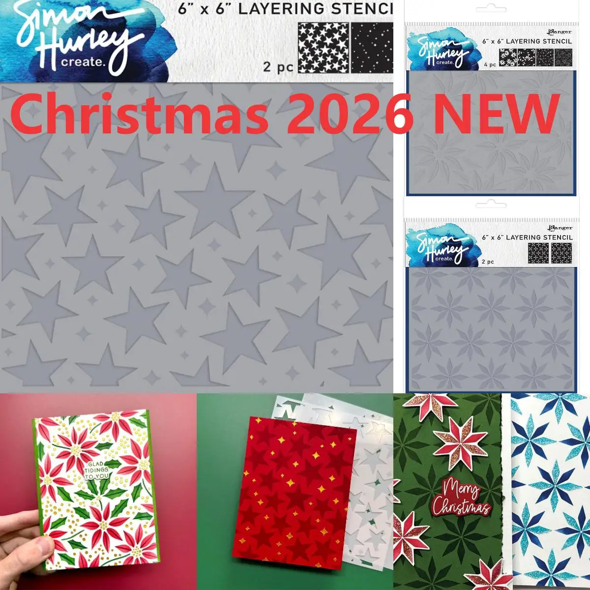 

Christmas Leaves and Stars 2025 New Die Stamp Stencil Craft Embossing Make Paper Greeting Card Making Template DIY Handmade