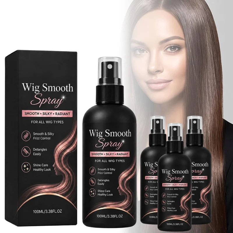100ML Wig Smooth Care Spray Anti‑Frizz Detangler Spray Makes Wig Silky Shiny For Synthetic And Human Hair Wigs Daily Use