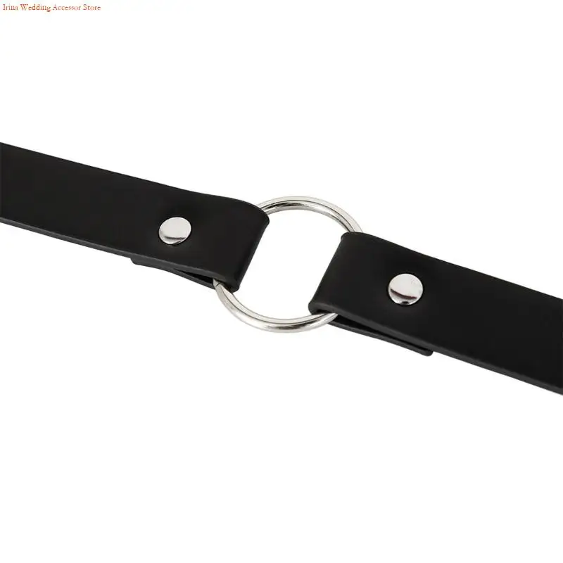 G92D Pettorina pettorale in pelle PU stile rocker unisex con cinture regolabili per abbigliamento da club e feste a tema