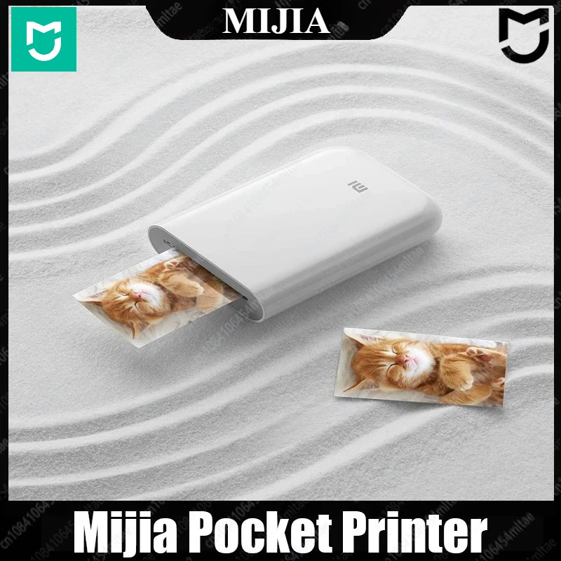 

Mijia Portable Mini Pocket Photo Printer Wireless Bluetooth Thermal Print AR Video Mijia ZINK Self-adhesive Color