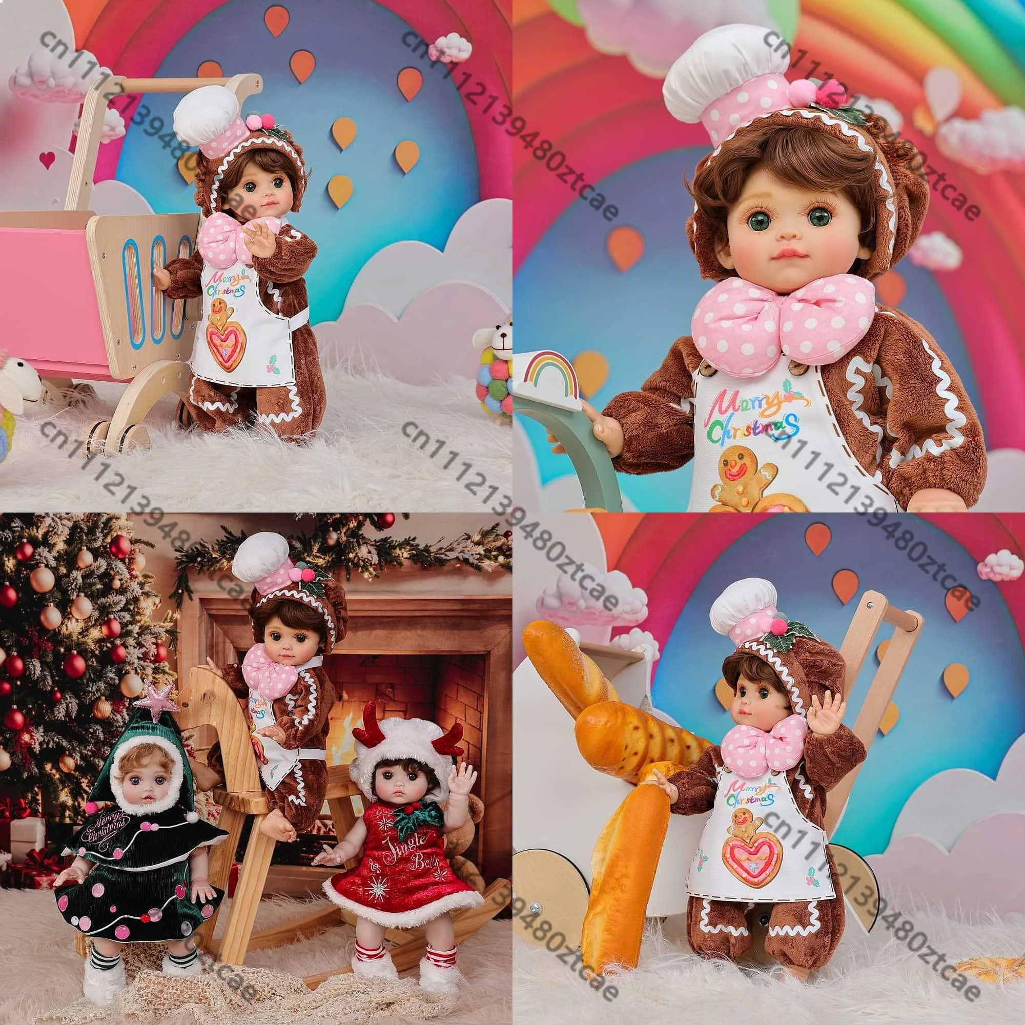 18 inch Christmas Reborn Doll Soft Silicone Realistic Baby Doll Toy Gift for Kids
