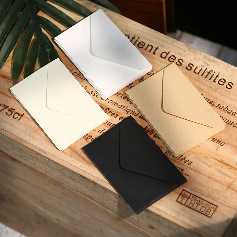 

Мини-конверты из крафт-бумаги 10,5x7 см для членских и подарочных карт, маленькие пустые конверты, оптовые канцелярские товары