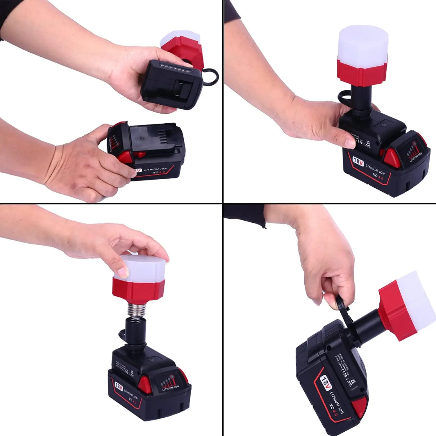 Светодиодный фонарь для Milwaukee, 1200 лм, 12 Вт, 18-20 в, литий-ионный аккумулятор, аварийное освещение