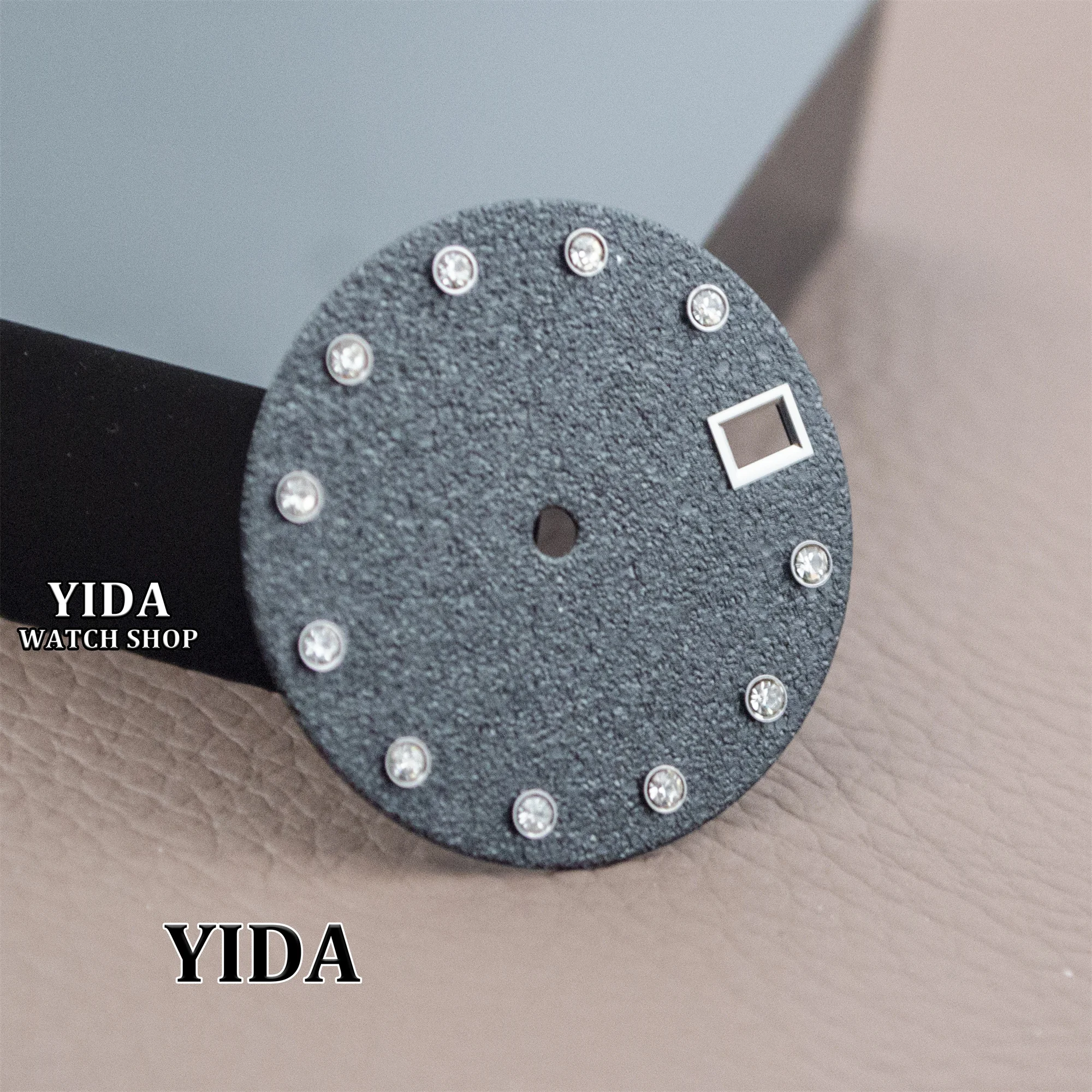 

28.5mm Non-Luminous Diamonds Dial Watch Face Mens NH35 Dial For NH35 Automatic Movement Modified Watch Accessories Repair Tools