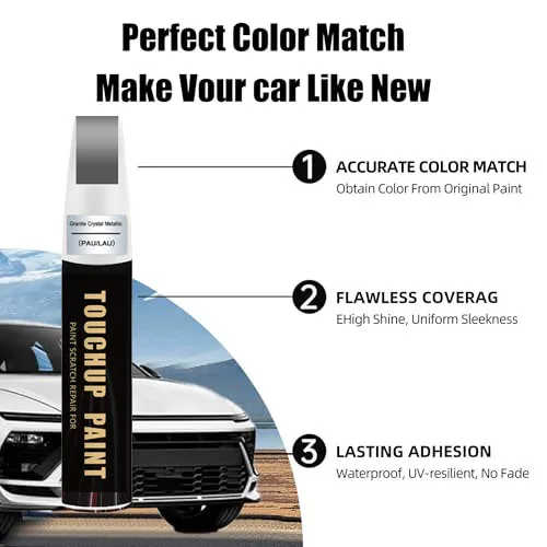 Granite Crystal Metallic(PAU/LAU) Touch up Paint for Dodge Ram Car Paint Scratch Repair Kit, Quick & Easy Solution to Repair