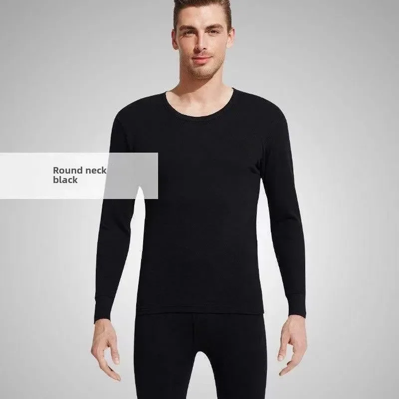 2025 Autumn Winter New Item 1 Tight Fitting Thick Warm Underwear Mens Round Neck Long Sleeved Autumn Coat Breathable Bottom Coat