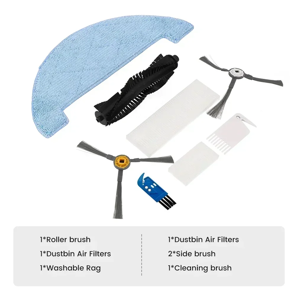 Imagem -02 - para Mais p7 Robô Aspirador de pó Mop Kit Acessório Escovas Laterais Tanque Água Filtros ar Aspirador Robótico Acessórios