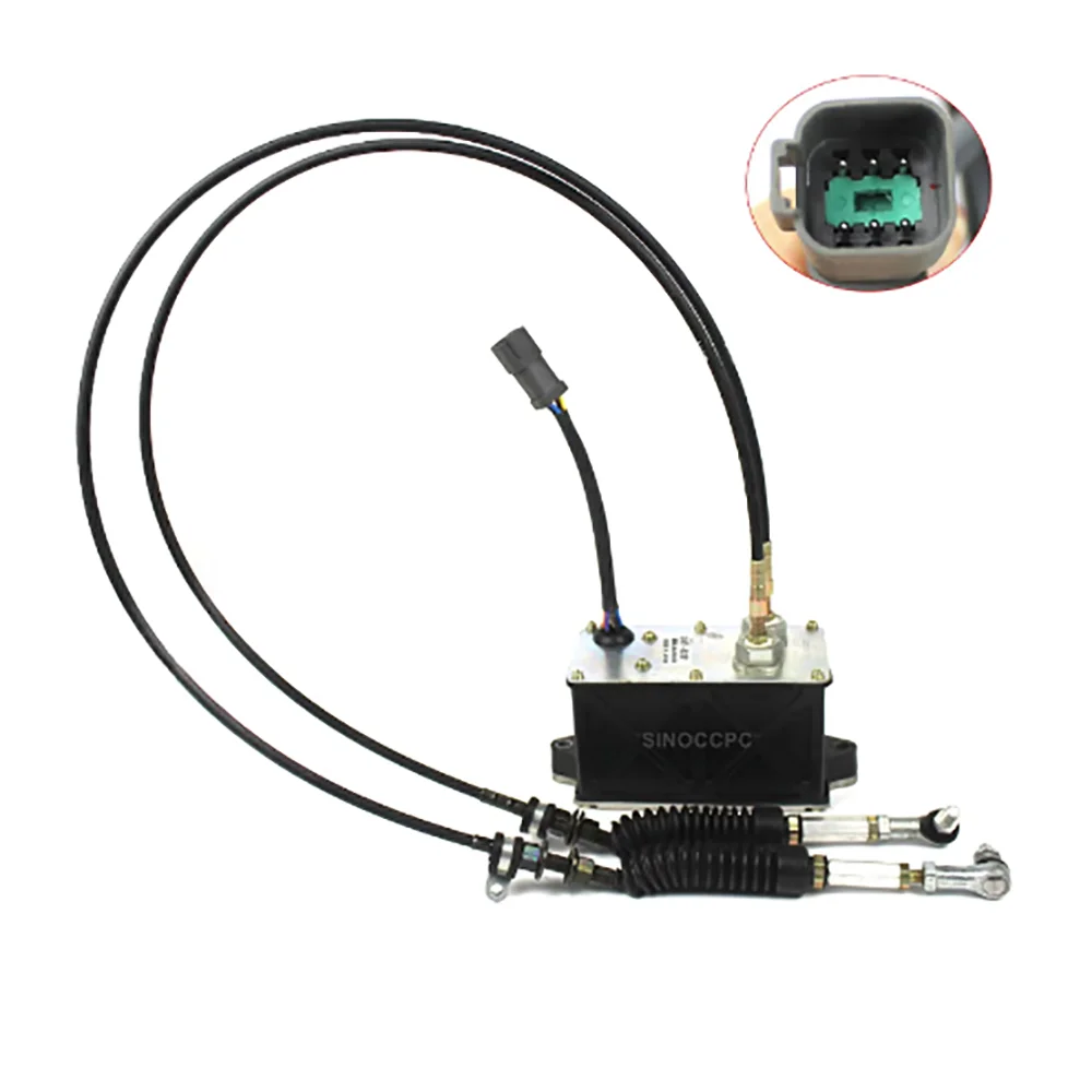 

Throttle Motor For CAT 320B E312B Governor Motor w/ 6pins 2 cables 119-0633 120-0002 247-5229 247-5231 Excavator Parts