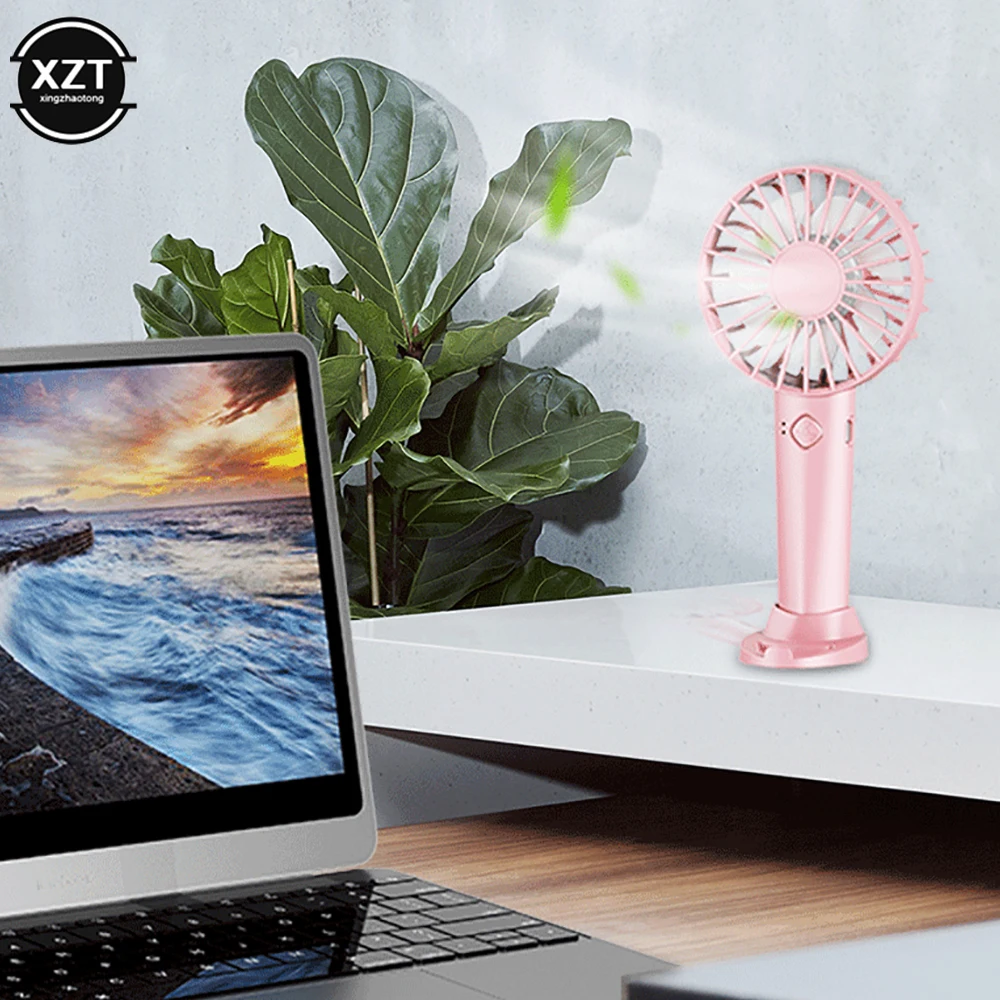Portable Desk Top Rechargeable Fan Outdoor Travel Handheld Fan Student Handheld Mini Fan