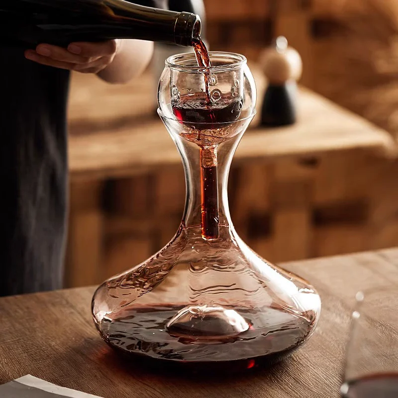 

1800ml Quick Decanter Light Luxury Crystal Glass Wine Set Home Bar Party Oxygen Booster Pot Accessories