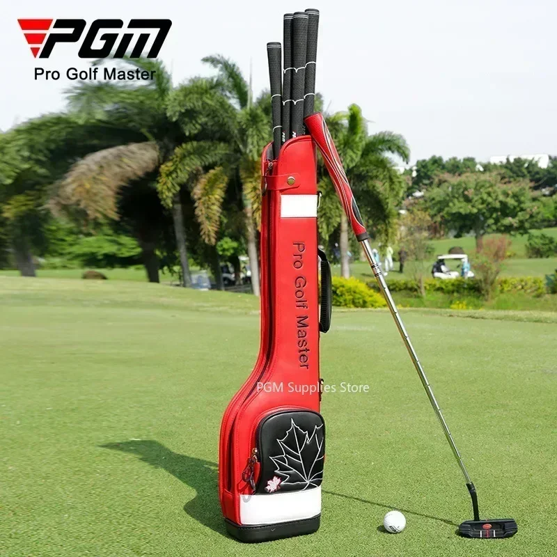 

PGM Portable Golf Half-cut Bag Waterproof Microfiber Leather Easy Clean Can Hold 5 Clubs QIAB025
