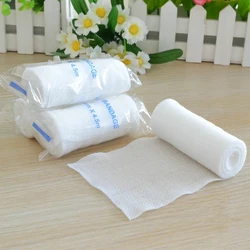 10Pcs Emergency First Aid PBT Elastic Bandages Breathable Cotton Wound Care Dressing Gauze Medical Nursing Survival Kits