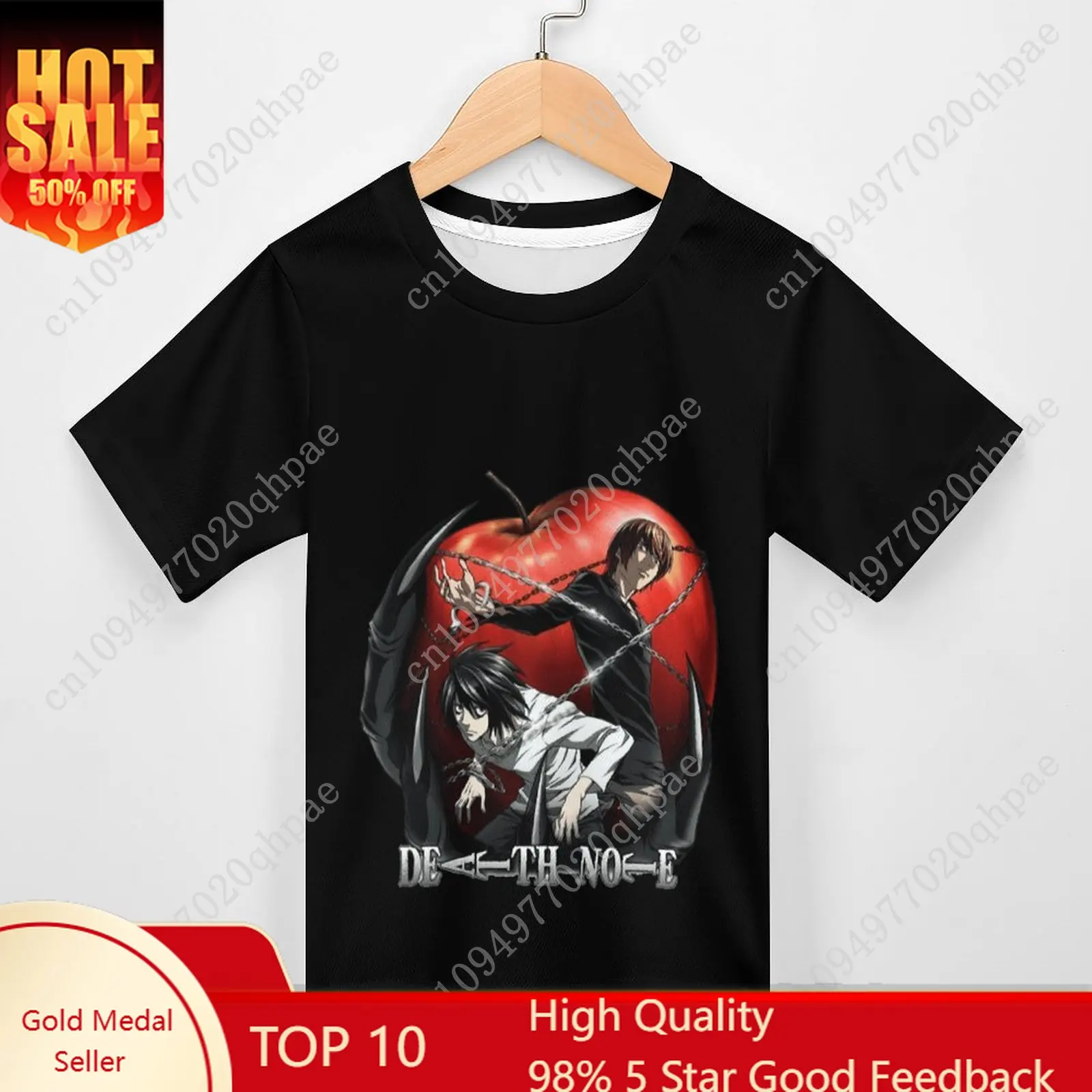 

Death Note T Shirt Boys Girls Childs Cotton Short Sleeves Tlightweight Breathable Comfortable Tshirt Custom Made Summer Tops