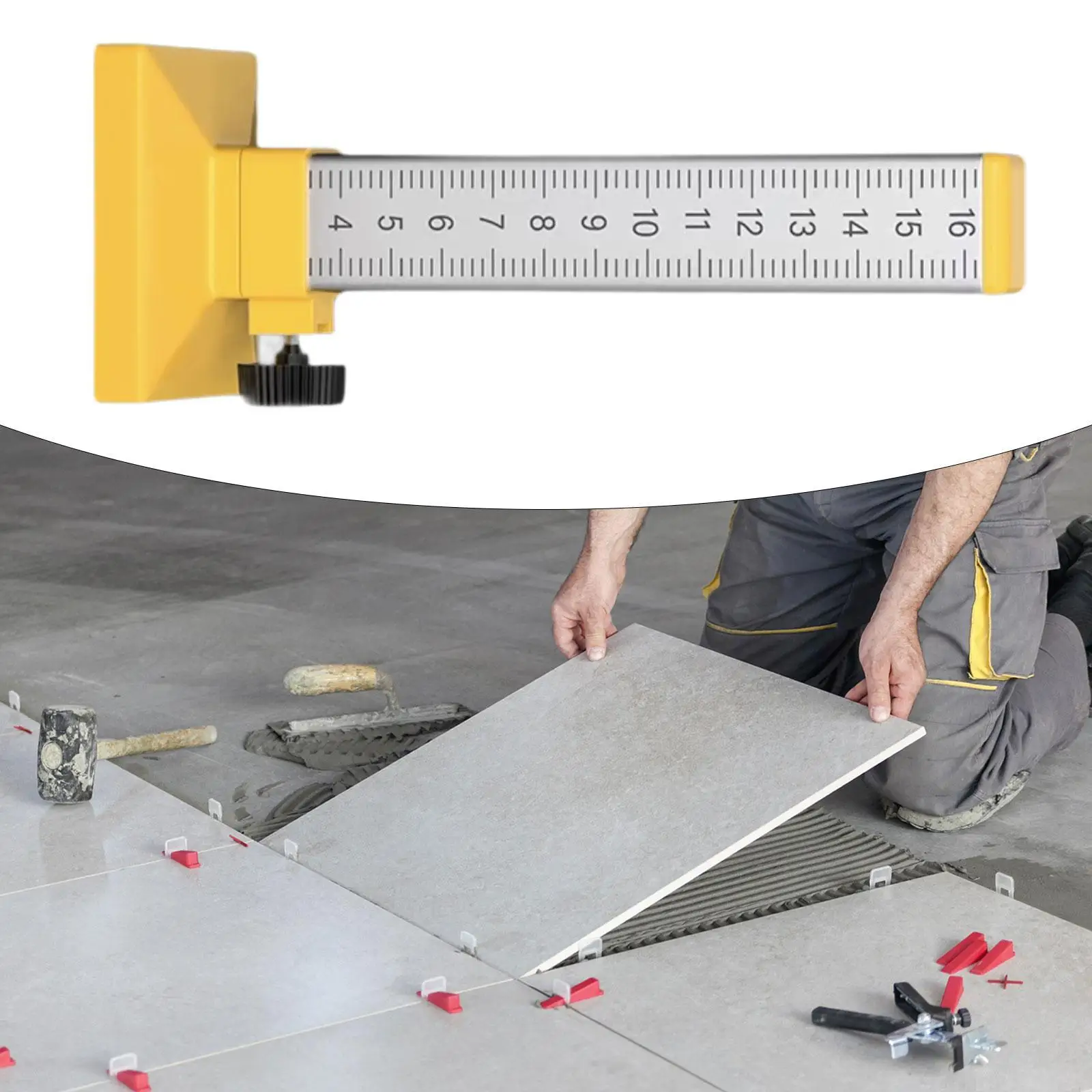 3xHorizontal Positioning Ruler Horizontals Line Leveling Tool 0-160mm High Precision Tile Marking Rulers for Laying Floor Tiles