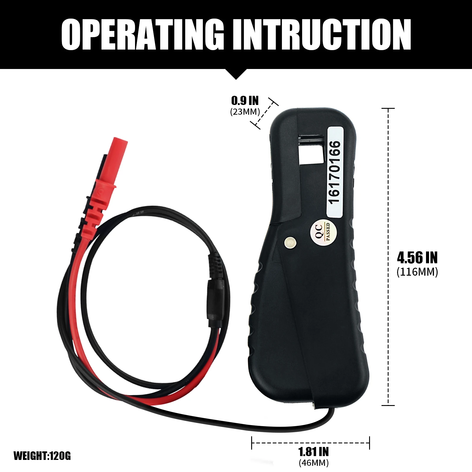 Tacómetro inductivo de gasolina digital HP-705A - Kit de abrazadera de recogida de señal de RPM para diagnóstico de motores de gasolina